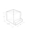 Azar Displays 4" Cube Pencil Holder W/ Divider & Business Card Pocket, PK2 556356 - alternate 3